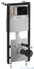Omnires Eco Flush Set Strongframe stelaż podtynkowy do WC z eco spłukiwaniem + STEEL-R45 przycisk spłukujący czarny półmat  ze stali nierdzewnej STFWCECO1R45-RBL